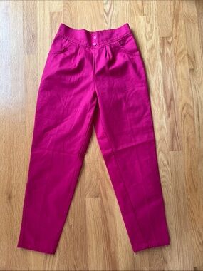 Vintage Silver Unicorn size 12 girls pink pants with elastic waist